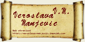 Veroslava Manjević vizit kartica
